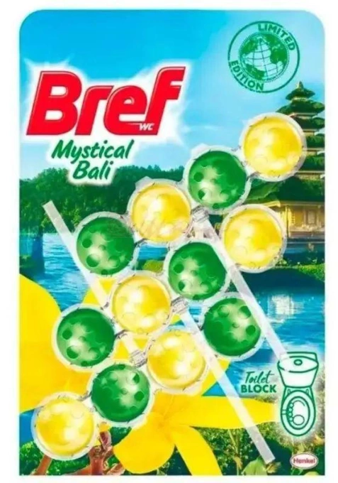 Підвісний блок для унітазу Bref WC Power Aktiv Mystical Bali Бреф Актів Павер підвіска Аромат Містичний Балі 3шт 96г