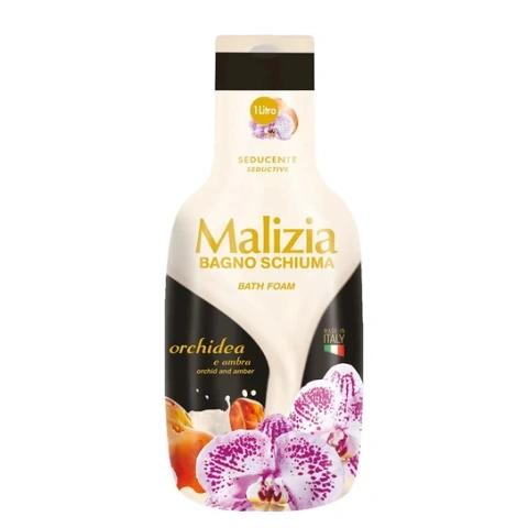 Гель-піна для душу та ванни Релаксуюча Malizia Bagno Schiuma Bath Foam Seducente Orchidea Ambra Малізія Спокуслива Орхідея 1л