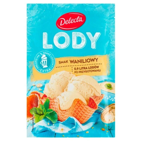 Морозиво сухе Delecta Lody ExtraSmak Wanilowy Делекта Ванільне Порошкове для приготування Пакетик 57г