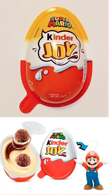 Шоколадне яйце з Іграшкою Kinder JOY Super Mario Series Surprise Yellow Кіндер Джой Супер Маріо Сюрпрайз Жовтий 20г