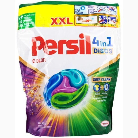 Капсули для прання Кольорових речей Persil Color 4in1 Discs Deep Cleen XXL Персіл диски 4в1 Глибоке Очищення 33шт