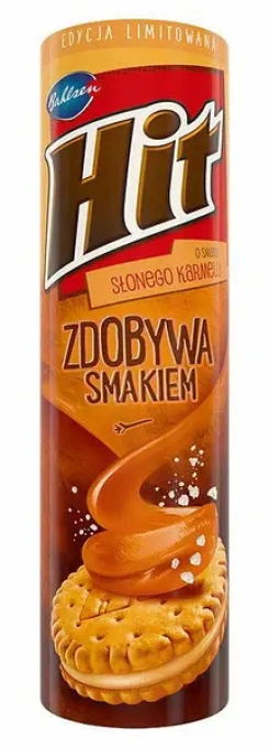 Печиво сендвіч Bahlsen Hit Salted Caramel Хіт подвійне Вершкове з кремом Солона Карамель 220г