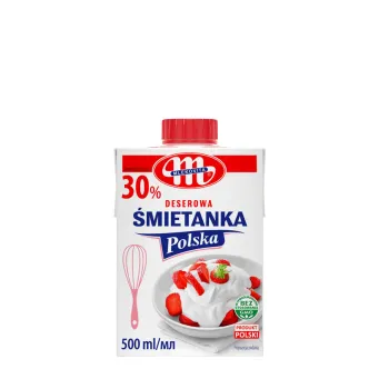 Вершки рідкі Mlekovita Smietanka Deserowa Polska 30% Млековіта сметанка Десертна Ультрапастеризовані Тетрапак 500л
