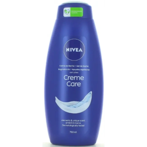 Гель для душа для Догляду Nivea Creme Care Mircoplastic Free Нівеа крем Живлення і турбота формула без Мікропластику 750мл