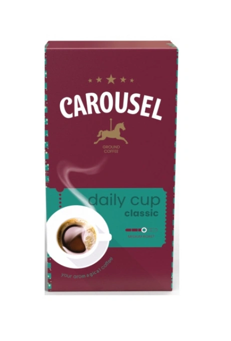 Кава мелена Carousel Daily Cup Classic Ground Coffee Medium Roast Карусел суміш Арабіка та Робусти Пачка 500г