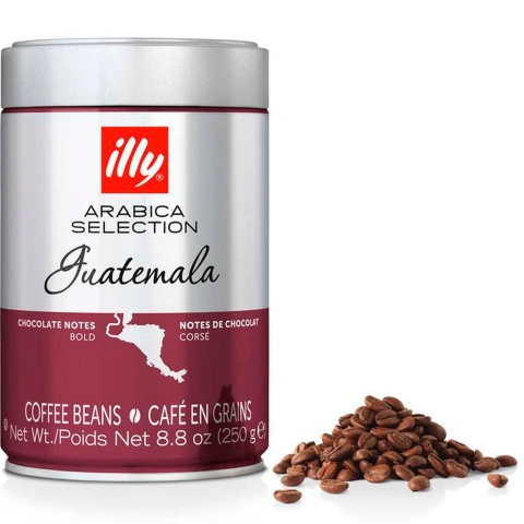Кава зернова Illy Arabica Selection Guatemala Chocolate note Bold Coffebeans Іллі Арабіка Гватемала ноти Шоколаду метал Банка 250г