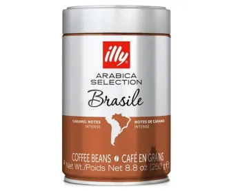 Кава зернова Illy Arabica Selection Brasile Caramel notes Bold Coffebeans Іллі Арабіка Бразилія ноти Карамелі метал Банка 250г