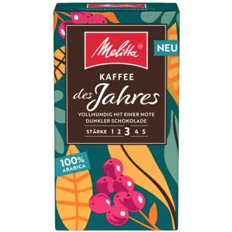 Кава мелена Melitta Kaffee des Jahres 100% Arabika Ground Chocolate notes Мелітта Кафе Арабіка ноти Шоколаду Пакет 500г