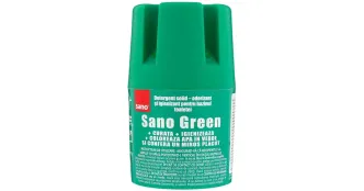 Засіб в Бачок для чищення дезинфекції Унітазів Sano Detergent solid Odorant Green Сано блок з Ароматизацією 900 змивань 150г