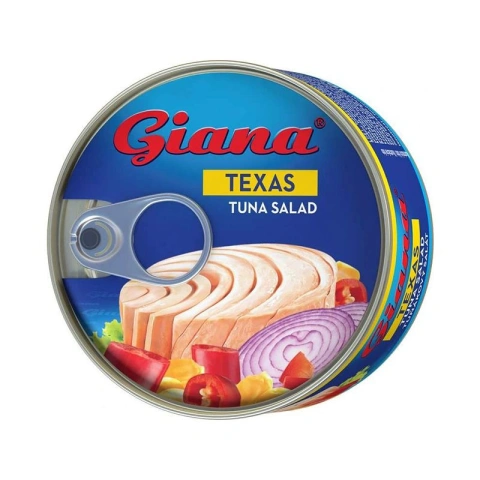 Салат з Тунця з Овочами Giana Texas Tuna salad Джіана філе Тунця з солодким перцем та цибулею Євробанка 185г