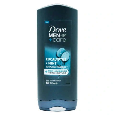 Шампунь та Гель для душа Зволожуючий Dove Men+Care Eucalyptus Mint Revitalising 24h Micromoisture Дав Відновлюючий аромат 400мл
