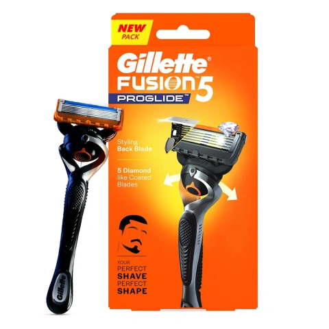 Бритва для гоління з Алмазним покриттям Чоловіча Gillette Fusion5 ProGlide Джілет Професійне ковзання Змащувальна змужка 5лез