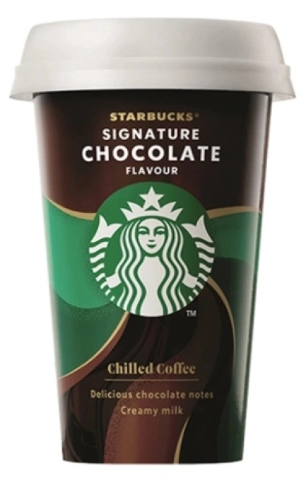 Кава Напій охолоджений в Дорогу Starbucks Signature Chocolate Старбакс суміш кави Шоколад з Кремом Стакан з кришкою 220мл