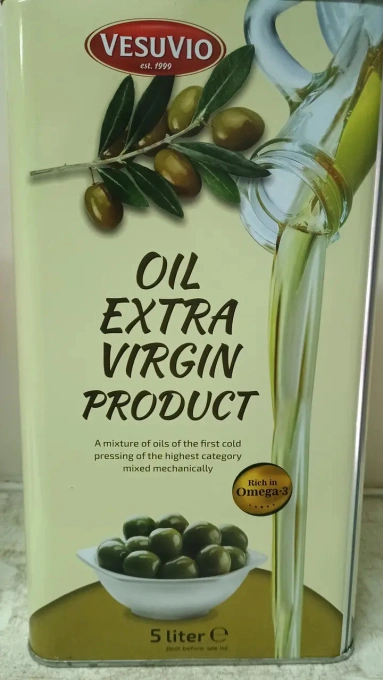 Оливкова олія Vesuvio Oil Extra Virgin Product Olio Mixture Везувіо Суміш олій перший холодний віджим Вища категорія Каністра 5л