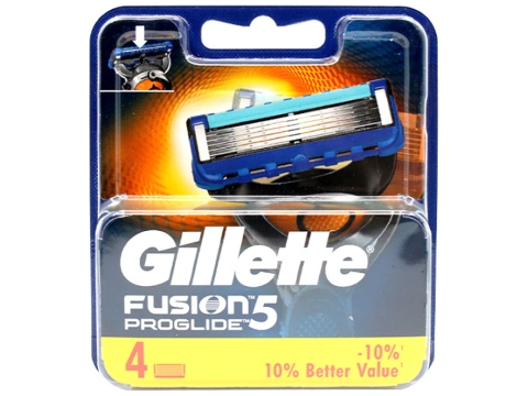 Касети Леза змінні Бритви Чоловічі Gillette Fusion5 ProGlide Джілет Фьюжн ПроГлайд Картріджі Змащувальна змужка 5лез 4шт