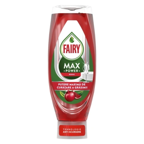 Гель для миття посуду Концентрований Fairy Max Power Rodie Anti-Scurgere Tehnologie Фейрі Гранат ефективний Антижир 545мл