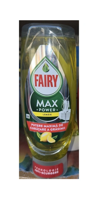 Гель для миття посуду Концентрований Fairy Max Power Lamaie Anti-Scurgere Tehnologie Фейрі Лимон ефективний Антижир 545мл