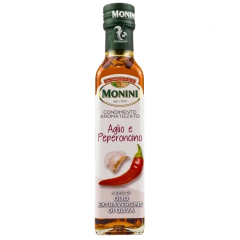 Оливкова олія Ароматизована приправа Monini Aglio e Peperoncino Extra Vergine Olio di Oliva Моніні холодний віджим з Пепероні 1л