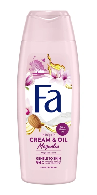 Гель Крем для душу Жіночий Fa indulge Cream&Oil Magnolia Scent Almond Oil Shower Cream Фа екстракт мигдальної олії 400мл