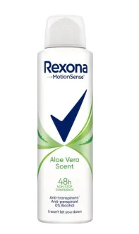 Жіночий аерозольний Антиперспірант Спрей Rexona Aloe Vera Scent 48h Dry Protection Рексона аромат Алое Вера 150мл
