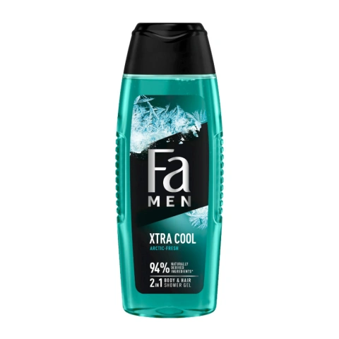 Гель для душу Шампунь 2в1 охолоджуючий Чоловічий Fa Men Xtra Cool Arctic Fresh Body&Hair shower Gel Фа Арктична свіжість 400мл