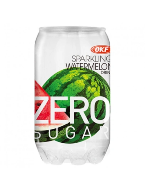 Напій газований освіжаючий Без Цукру OKF Sparkling Watermelon Zero Sugar Окф Ігристий Кавун Баночка 350мл