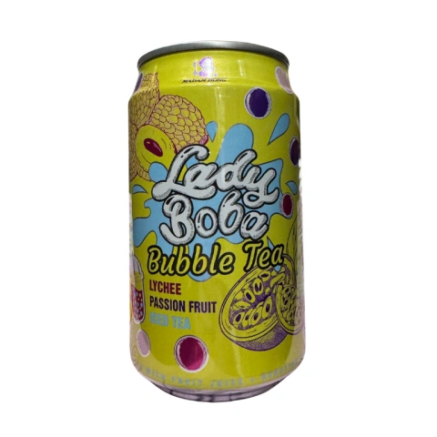 Напій Чай охолоджений з соком Madam Hong Lady Boba Bubble Iced Tea Lychee Passion Fruit Melon Мадам Хонг Зелений Лічі Банка 320мл