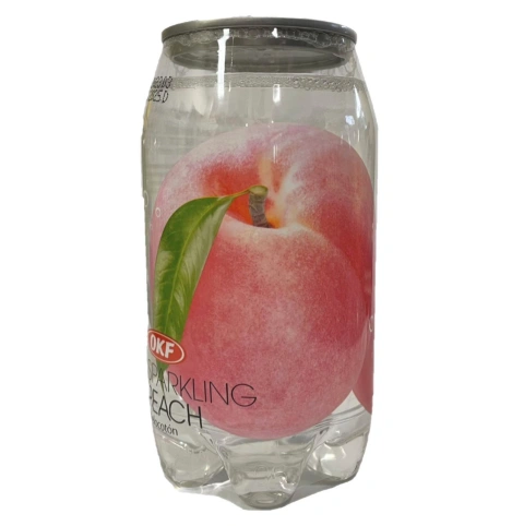 Напій газований освіжаючий OKF Sparkling Peach Lite Окф Ігристий Персик Лимонад Баночка 350мл