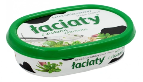 Сир Mlekpol Laciaty cream cheese з травами 135г