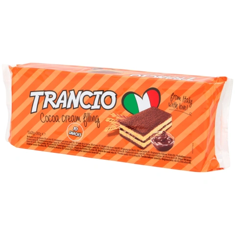 Тістечка міні шоколадні з злаками Balconi Trancio Cocoa cream Filling Snacks Транчіо з вершково-шоколадною начинкою 10шт 280г