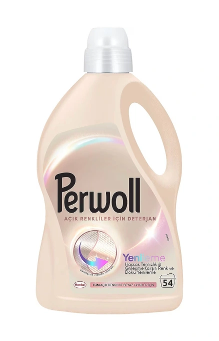 Гель для прання Світлих тканин Perwoll Color Detergent Renew AntiGreyness Перволь від Вицвітання Потускніння Кольор 54прань 2970мл