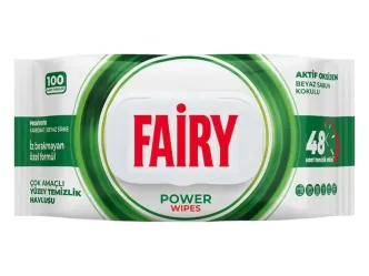 Вологі серветки для прибирання Універсальні Fairy Power Wipes Active Oxy Фейрі плямовивідні Активний кисень з оцтом содою 100шт