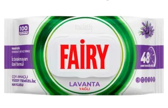 Вологі серветки для прибирання Універсальні Fairy Power Lavanta Yagli Фейрі плямовивідні оцет та сода Ароматизовані Лаванда 100шт