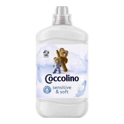 Ополіскувач для білизни Дитячий Coccolino Sensitive&Soft Коколіно Чутливий та мякий 68прань Сенситів 1700мл