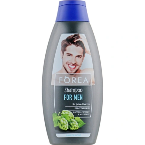 Шампунь для Всіх типів волосся Чоловічий Forea For Men Provitamin B5 Фореа екстракт Хмелю та Морська сіль без Силіконів 500мл
